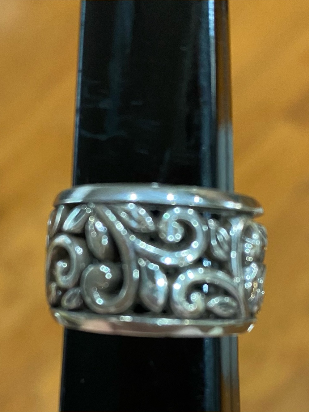 Brighton Silver Filigree Scroll Band Ring